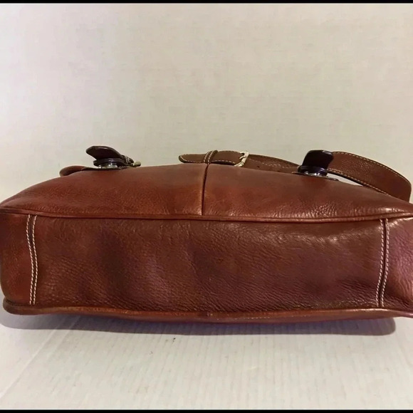 Adrienne Vittadini Brown leather Messenger unsex - Picture 3 of 8